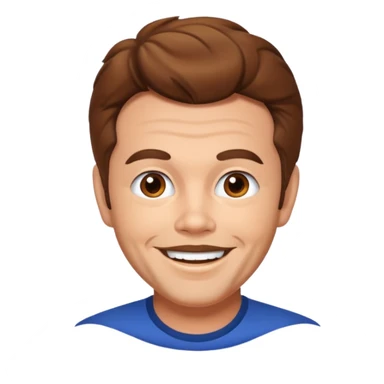 Russ Tamblyn with brown hair sticker