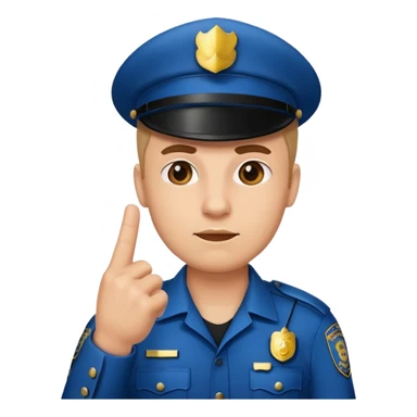 middle finger emoji cop sticker