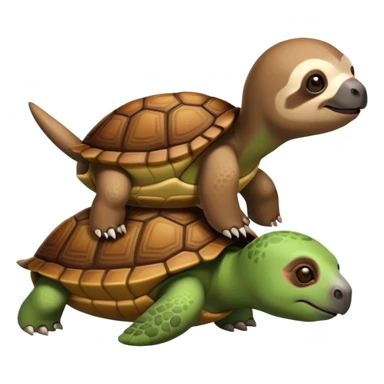 Turtle and Sloth mixed in sticker