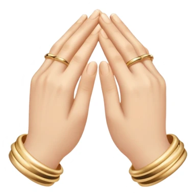 Two hands in a engagement sticker