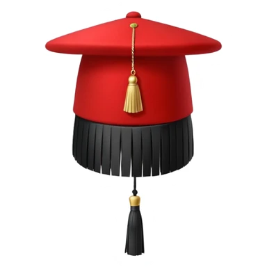 classic red fez hat with black tassel sticker