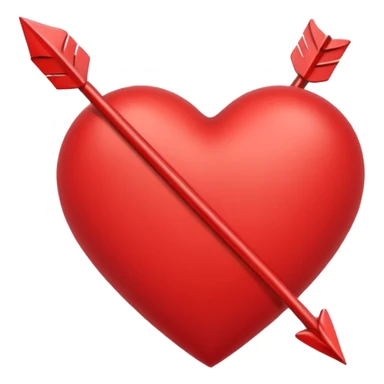 romantic love, heart with arrow sticker