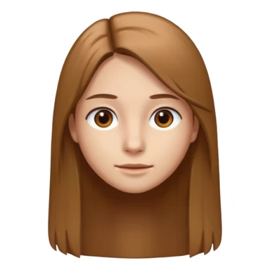 30 yr light brown hair long straight hair, brown eyes sticker