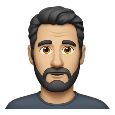 dark-haired Spanish man without beard without moustache, 50 years old sticker