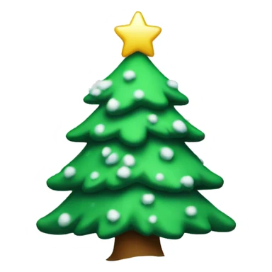 Christmas tree with snow on it sticker