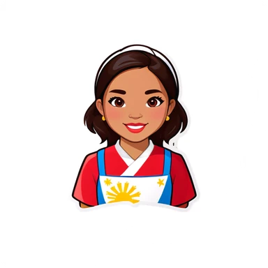 Filipino girl sticker