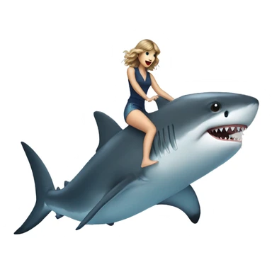 Taylor swift riding a shark sticker