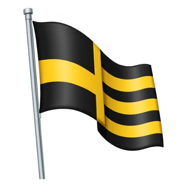 Flag tricolour up to down (black up)( yellow middle) and (white - bottom) sticker