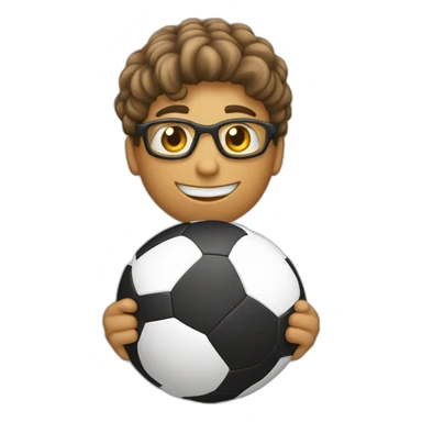 Cœur en forme de ballon de foot sticker
