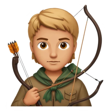 Ein jäger mit Bogen sticker