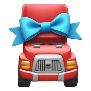 a bow on top of a red ride on toy UTV for kids sticker