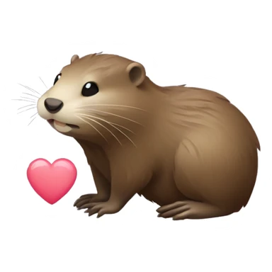 Cute Nutria animal haciendo un corazon patas sticker