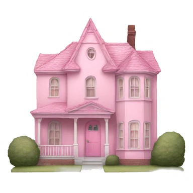 pastel pink house sticker
