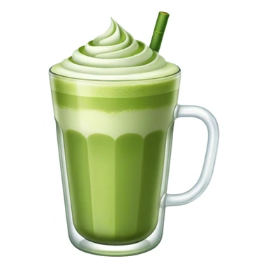 glass of matcha latte sticker