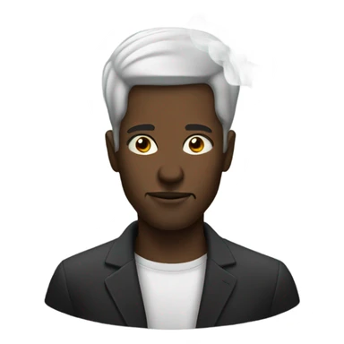 Black man with smoke sticker