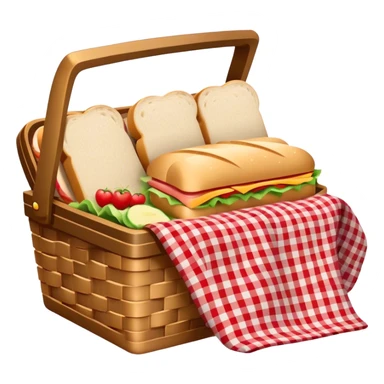 Cozy cottagecore Picnic basket sticker