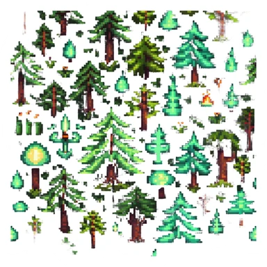 enchanted forest with magical elements sticker