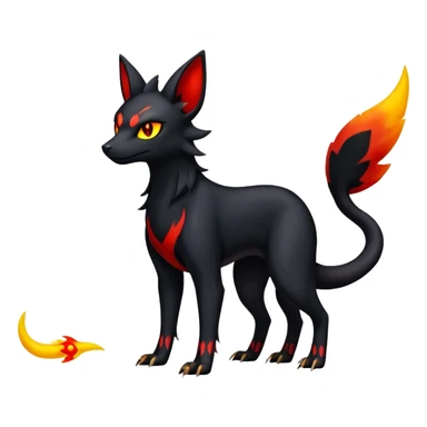 Salandit-Umbreon-Litten-Houndoom-Hybrid (Full body) sticker
