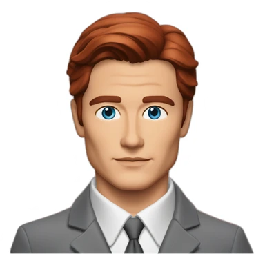 Alain delon young blue eyes neat gelled flat red hair software engineer sticker