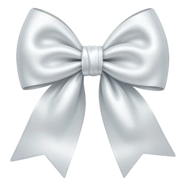 white satin bow sticker