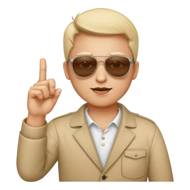 A face with sunglasses and what the middle finger does sticker