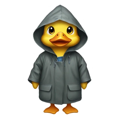 duckling with rain coat sticker