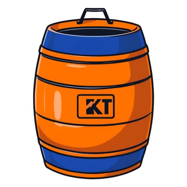 orange road construction barrel with glossy plastic look sticker