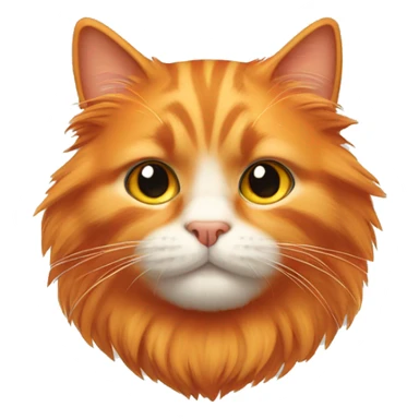 fluffy orange cat sticker