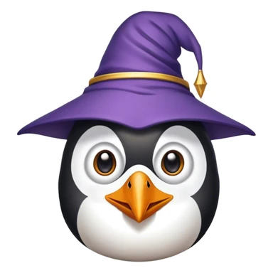 wizard penguin face sticker