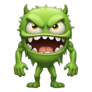 scary monster with muscles sticker