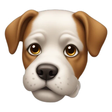 dog with mustache sticker