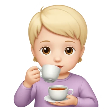 Babies drinking tea sticker