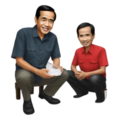 Jokowi says helo to the poor sticker