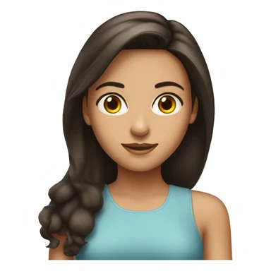 Pretty brunette girl sticker