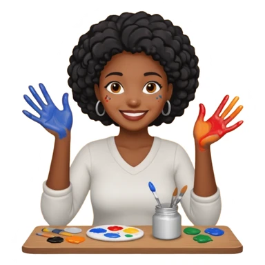 Ceramic Painter black woman sticker