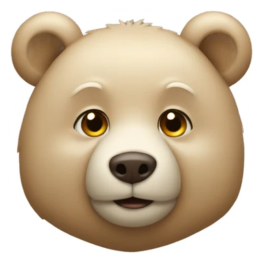 beige bear  sticker