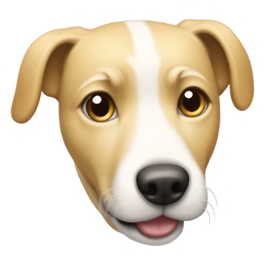 blonde dog with white stripe floppy ears sticker