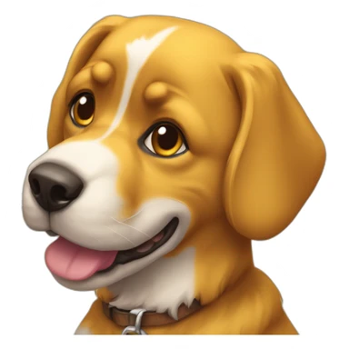 Cão magro todo amarelo sticker