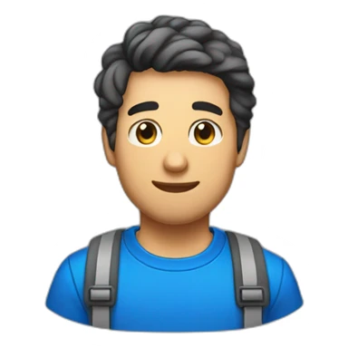 Youtuber Beto gamer who wears blue clothes and likes bread  sticker