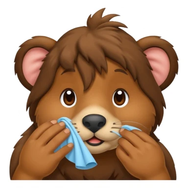 animal wiping its nose sticker