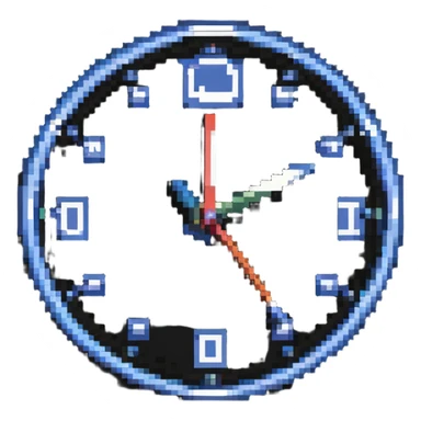 A simple analog clock in retro style sticker