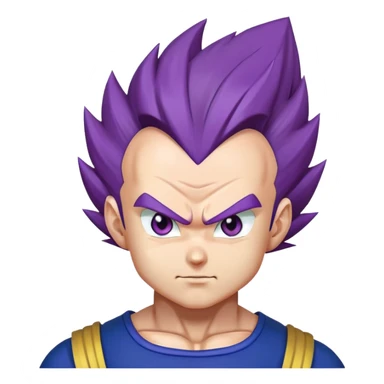 Vegeta with violet hair sticker