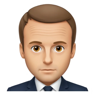 met plus de détails surtout au niveau de la hairline pour Macron  sticker