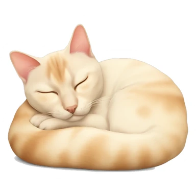 a flame point Siamese ￼ cat sleeping sticker