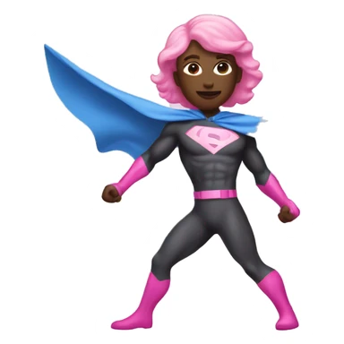 pink and blue superhero sticker