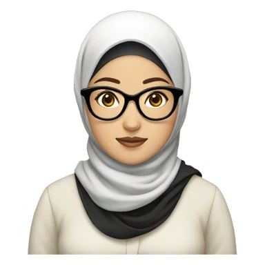 Korean hijabi with black eyeglass sticker
