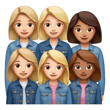 girls in jean jackets sticker