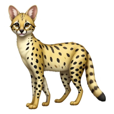 Serval-Genet-Civet-hybrid, full body sticker