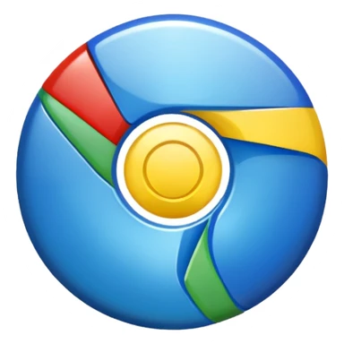 blue google chrome icon sticker