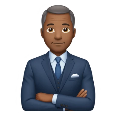 confident 50 year old  black male professional better suit sticker